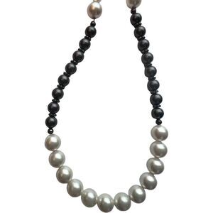 Women's Authentic Fresh Water Pearls Necklace Jewelry Party Wedding White Black